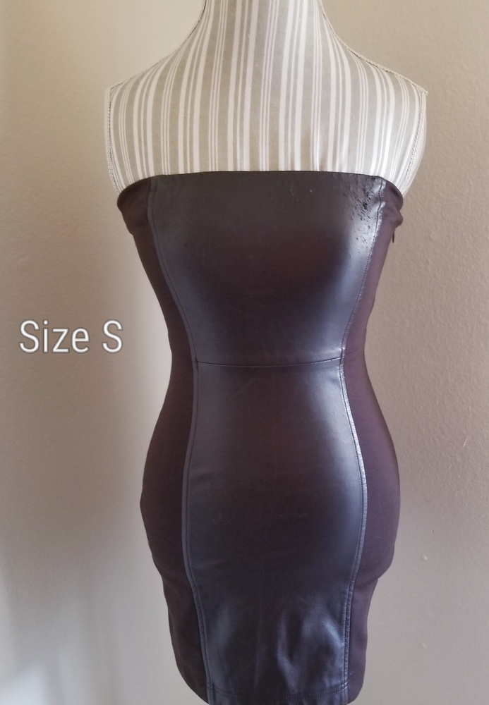 SOLD Brown Leather Dress